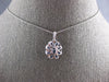 1.65CT DIAMOND & AAA SAPPHIRE 18KT WHITE GOLD FLOWER FILIGREE FLOATING PENDANT