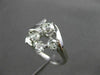 ANTIQUE LARGE 1.26CT OLD MINE ROUND DIAMOND 14KT WHITE GOLD FLOWER RING #21971