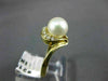 ESTATE .15CT DIAMOND & AAA SOUTH SEA PEARL 14KT YELLOW GOLD SOLITAIRE RING #2194