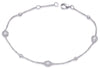 .37CT DIAMOND 14KT WHITE GOLD MARQUISE & PEAR SHAPE BY THE YARD CLASSIC BRACELET