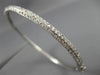 ANTIQUE 2.20CT DIAMOND 18KT WHITE GOLD PAVE SEMI ETERNITY BANGLE BRACELET #9328