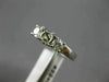 ESTATE .50CT DIAMOND 14K WHITE GOLD 3D 3 STONE SEMI MOUNT ENGAGEMENT RING #22405
