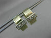 ESTATE WIDE .30CT DIAMOND 14K WHITE & YELLOW GOLD 3 STONE HUGGIE EARRINGS #1857