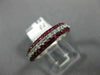 .97CT DIAMOND & AAA RUBY 14KT WHITE GOLD 3D 3 ROW SEMI ETERNITY ANNIVERSARY RING