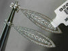 ESTATE LARGE 1.72CT DIAMOND 18KT WHITE GOLD 3D MARQUISE SHAPE HANGING EARRINGS