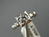 ANTIQUE .40CT OLD MINE DIAMOND 18KT WHITE GOLD SOLITAIRE ENGAGEMENT RING #21616
