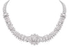 EXTRA LARGE 26.42CT DIAMOND 18KT WHITE GOLD MULTI SHAPE ETERNITY TENNIS NECKLACE