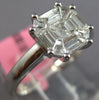 .76CT DIAMOND 18KT WHITE GOLD 3D INVISIBLE CLUSTER ASCHER LOOK ENGAGEMENT RING