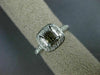 .63CT DIAMOND 14KT WHITE GOLD 3D SQUARE HALO SEMI MOUNT ENGAGEMENT RING #22374