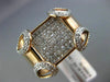 ESTATE LARGE 1.93CT ROUND & PRINCESS DIAMOND 14KT ROSE GOLD INVISIBLE MENS RING