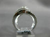ESTATE EXTRA LARGE 1.90CT DIAMOND 14KT WHITE GOLD 3D OVAL FLOWER LOVE KNOT RING