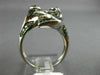 ESTATE LARGE 2.0CT BLACK & WHITE DIAMOND 14K WHITE & BLACK GOLD FLOWER LEAF RING