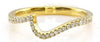 ESTATE .14CT DIAMOND 18KT YELLOW GOLD 3D CLASSIC SINGLE WAVE FUN RING
