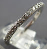 .26CT DIAMOND 14KT WHITE GOLD CLASSIC 2MM SEMI ETERNITY WEDDING ANNIVERSARY RING