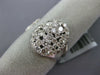 ESTATE LARGE 1.47CT ROUND DIAMOND 14KT WHITE GOLD OVAL OPEN CLUSTER TENSION RING