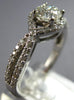 ESTATE .79CT DIAMOND 14KT WHITE GOLD 3D ROUND INFINITY LOVE ENGAGEMENT RING