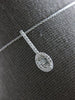 .25CT DIAMOND 14KT WHITE GOLD 3D ROUND & BAGUETTE OVAL TENNIS RACKET FUN PENDANT