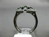 ESTATE LARGE .99CT DIAMOND 14K BLACK GOLD FILIGREE MILGRAIN CIRCULAR FLOWER RING