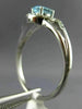 ESTATE .48CT DIAMOND & AAA OVAL CUT AQUAMARINE 14KT WHITE GOLD 3D LOVE KNOT RING