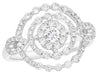 ESTATE .88CT DIAMOND 14KT WHITE GOLD CLASSIC FLOWER JOURNEY LOVE KNOT FUN RING