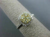 ESTATE .79CT WHITE & FANCY YELLOW DIAMOND 14K TWO TONE 3D GOLD PROMISE LOVE RING