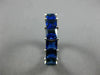 LARGE 6.24CT AAA PRINCESS SAPPHIRE 18KT WHITE GOLD 3D ETERNITY ANNIVERSARY RING