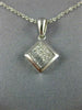 ESTATE .44CT DIAMOND 14KT WHITE GOLD 3D PRINCESS & BAGUETTE SQUARE PENDANT #607