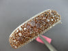 LARGE GIA 20.12CT WHITE & PINK DIAMOND 18KT WHITE & ROSE GOLD 3D BANGLE BRACELET
