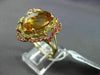 ANTIQUE LARGE 8CT EXTRA FACET MULTI COLOR GEMSTONE 18KT YELLOW GOLD FLOWER RING