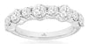 LARGE 2.0CT DIAMOND 14KT WHITE GOLD PAST PRESENT FUTURE WEDDING ANNIVERSARY RING