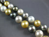 LARGE AAA SOUTH SEA & TAHITIAN PEARL 14K YELLOW GOLD 3D GRADUATING LOVE NECKLACE