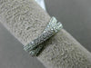 ESTATE WIDE .55CT DIAMOND 18KT WHITE GOLD 3D MULTI ROW CRISS CROSS X LOVE RING