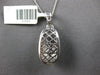 ESTATE LARGE .73CT DIAMOND & AAA RUBY 14KT WHITE GOLD FILIGREE BABY SHOE PENDANT