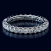 1.36CT DIAMOND 14KT WHITE GOLD 3D SHARED PRONG ETERNITY WEDDING ANNIVERSARY RING