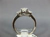 LARGE 2.04CT DIAMOND 14KT WHITE GOLD OVAL & ROUND 3 STONE ENGAGEMENT RING #1844
