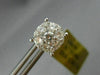 ESTATE LARGE 1.38CT DIAMOND 18K WHITE GOLD FLOWER HEART SHAPE LOVE STUD EARRINGS