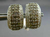 ESTATE WIDE 1.20CT WHITE & CHOCOLATE FANCY DIAMOND 14K WHITE GOLD EARRINGS 22345