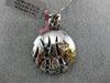 LARGE .84CT WHITE & FANCY YELLOW DIAMOND 18K TRI COLOR GOLD ROUND FLOWER PENDANT
