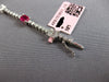 3.88CT DIAMOND & AAA RUBY 14KT WHITE GOLD OVAL ROUND & BAGUETTE TENNIS BRACELET