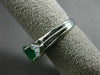 ESTATE 1.63CT DIAMOND & AAA EMERALD 18K WHITE GOLD 3D HEART HALO ENGAGEMENT RING