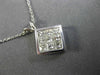 ESTATE WIDE 1.0CT PRINCESS DIAMOND 14KT WHITE GOLD INVISIBLE SQUARE PENDANT 5306