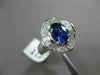 ESTATE WIDE 2.82CT DIAMOND & KASHMIR SAPPHIRE 18KT WHITE GOLD 3D ENGAGEMENT RING