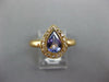 1.12CT DIAMOND & AAA TANZANITE 14KT YELLOW GOLD PEAR SHAPE HALO ENGAGEMENT RING