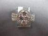 LARGE 1.96CT DIAMOND 18KT WHITE GOLD ROUND INVISIBLE OVAL HALO ENGAGEMENT RING
