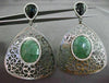 ESTATE 2.23CT DIAMOND AAA AGATE & ONYX 14KT BLACK GOLD FILIGREE CLIP ON EARRINGS