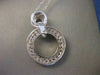 LARGE PAVE 1.20CT DIAMOND 14K WHITE GOLD LOVE CIRCLE PENDANT F/G VVS 20MM #16103