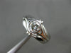 ESTATE WIDE .45CT SOLITAIRE DIAMOND 14KT WHITE GOLD BEZEL ENGAGEMENT RING #5938