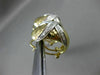 ESTATE .20CT DIAMOND 14KT WHITE & YELLOW GOLD SHINY CRISS CROSS X LOVE EARRINGS