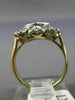 ANTIQUE WIDE .45CT DIAMOND 14K 2TONE GOLD SOLITAIRE MULTI HEART SQUARE RING 2568