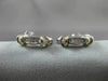 ESTATE .25CT BAGUETTE DIAMOND 14KT WHITE & YELLOW GOLD UMBRELLA EARRINGS #22505